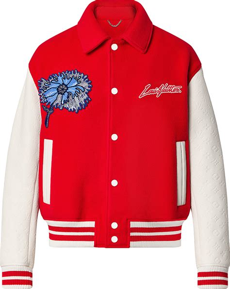 red Lv varsity jacket